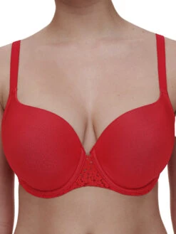 Chantelle Easy Feel Norah Covering T-Shirt Bra - Poppy Red -FREYA Shop braforme chantelle norah C13FN0 0YU s