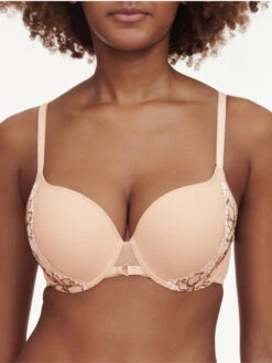 Chantelle Spice Covering T-Shirt Bra - Clay Nude/Black