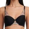 Chantelle Tattoo Love Half Cup Memory Foam T-Shirt Bra - Black/Golden Beige -FREYA Shop braforme chantelle tattoo love C22DN6 0V9 f