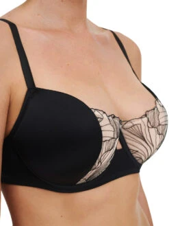 Chantelle Tattoo Love Half Cup Bra - Black/Golden Beige -FREYA Shop braforme chantelle tattoo love C22DN7 0V9 s