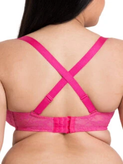 Curvy Kate All Night Lace Scooped Balcony Bra - Hot Pink/Blush -FREYA Shop braforme curvy kate all night lace CK090114 HPU 2b