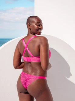 Curvy Kate All Night Lace Scooped Balcony Bra - Hot Pink/Blush -FREYA Shop braforme curvy kate all night lace CK090114 HPU 2l