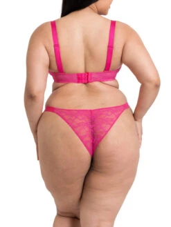Curvy Kate All Night Lace Scooped Balcony Bra - Hot Pink/Blush -FREYA Shop braforme curvy kate all night lace CK090114 HPU 3b