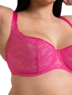 Curvy Kate All Night Lace Scooped Balcony Bra - Hot Pink/Blush -FREYA Shop braforme curvy kate all night lace CK090114 HPU s