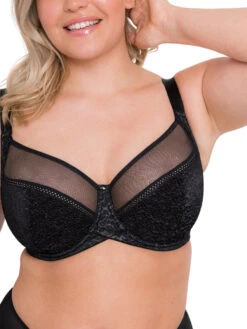 Curvy Kate Amaze Balcony Bra - Black -FREYA Shop braforme curvy kate amaze CK062102 BLK 2f