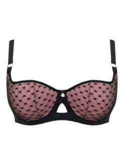 Curvy Kate Boost Heartbreaker Padded Balcony Bra - Black/Pink 21 Curvy Kate Boost Heartbreaker Padded Balcony Bra - Black/Pink -FREYA Shop braforme curvy kate boost heartbreaker CK092106 BPK c
