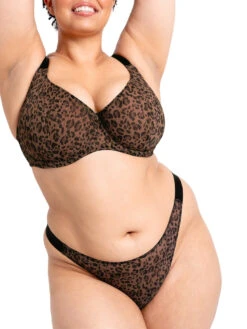 Curvy Kate Cool Cat Scooped Balcony Bra - Leopard Brown -FREYA Shop braforme curvy kate cool cat CK076114 LPB 2f