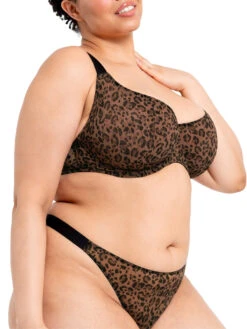 Curvy Kate Cool Cat Scooped Balcony Bra - Leopard Brown -FREYA Shop braforme curvy kate cool cat CK076114 LPB s