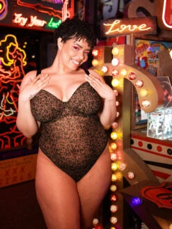 Curvy Kate Cool Cat Bodysuit - Leopard Brown -FREYA Shop braforme curvy kate cool cat CK076704 LPB 5l