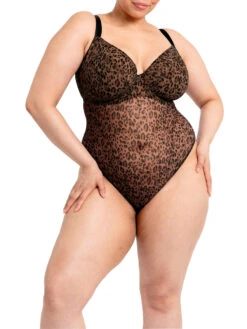 Curvy Kate Cool Cat Bodysuit - Leopard Brown