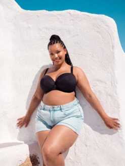 Curvy Kate Daze Padded T-Shirt Balcony Bra - Black -FREYA Shop braforme curvy kate daze CK044106 BLK 2l