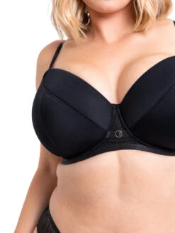 Curvy Kate Daze Padded T-Shirt Balcony Bra - Black -FREYA Shop braforme curvy kate daze CK044106 BLK s