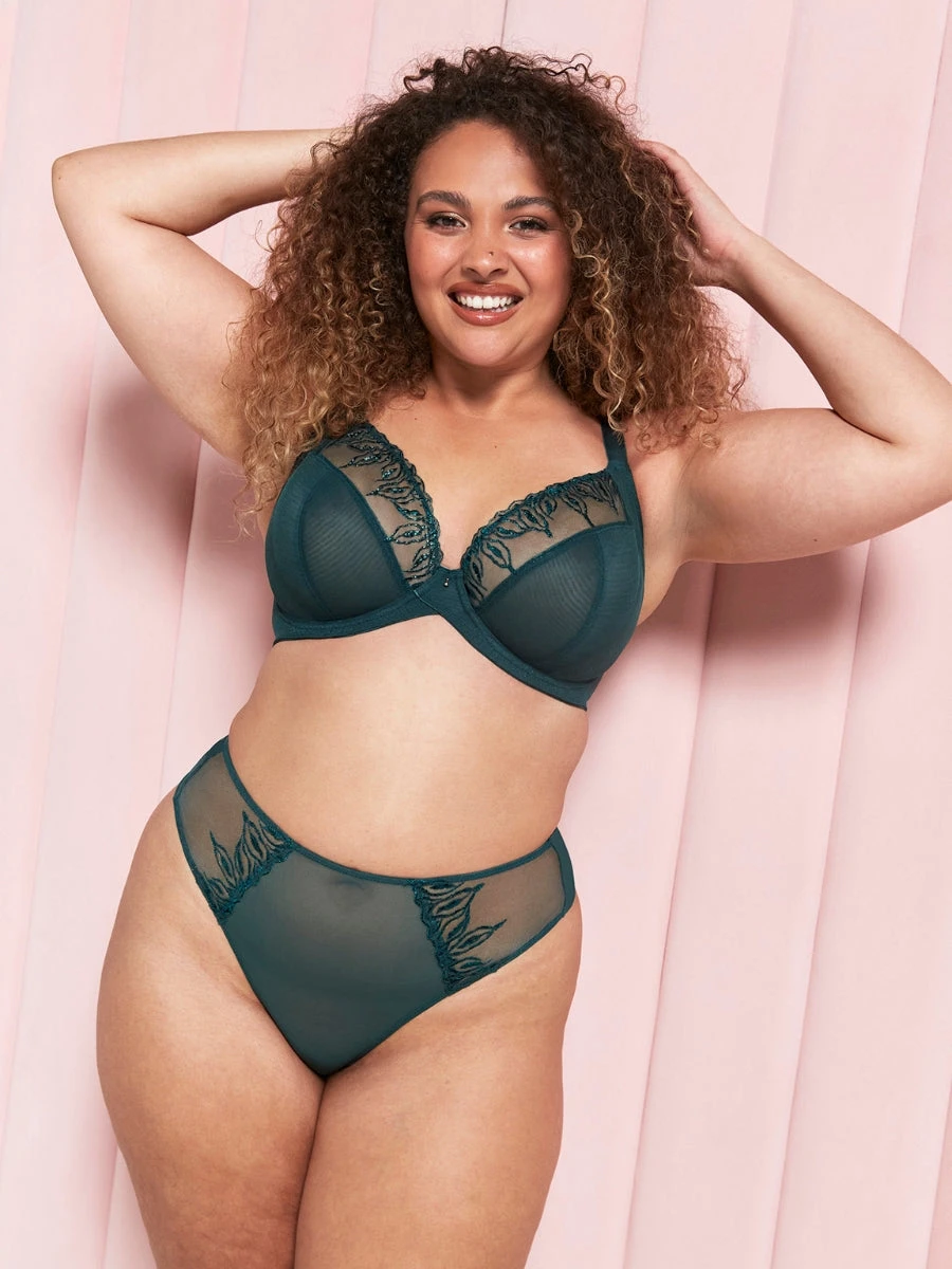Curvy Kate Flare Full Plunge Bra - Emerald Sparkle 11 Curvy Kate Flare Full Plunge Bra - Emerald Sparkle - Image 9