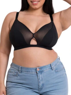 Curvy Kate Get Up And Chill Non Wired Bralette - Black -FREYA Shop braforme curvy kate get up and chill CK040110 BLK 2f