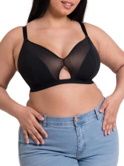 Curvy Kate Get Up And Chill Non Wired Bralette - Black -FREYA Shop braforme curvy kate get up and chill CK040110 BLK 4f