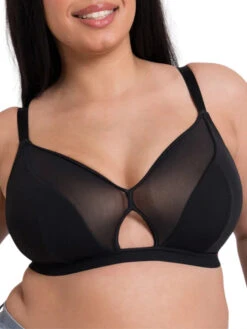 Curvy Kate Get Up And Chill Non Wired Bralette - Black