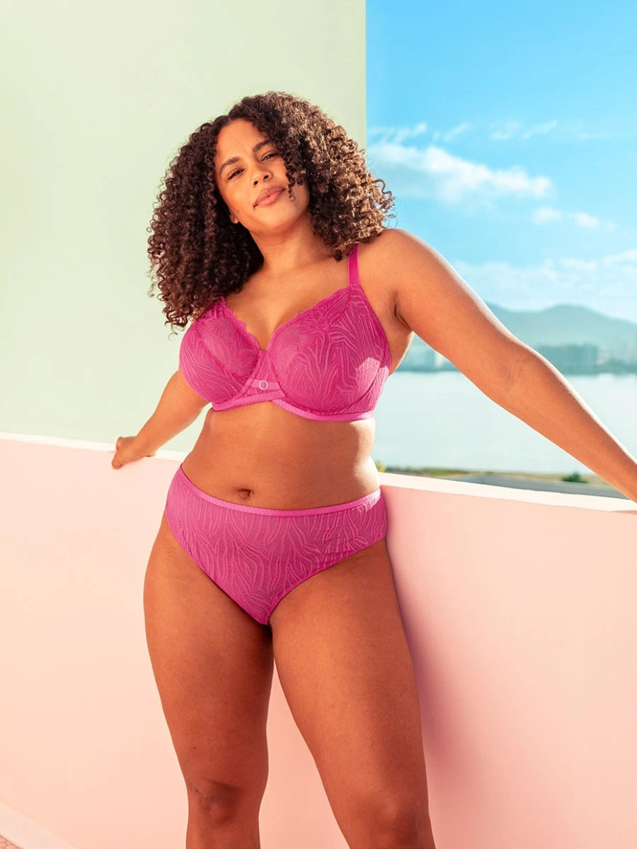 Curvy Kate Lace Daze Balcony Bra - Lipstick Pink 10 Curvy Kate Lace Daze Balcony Bra - Lipstick Pink - Image 8