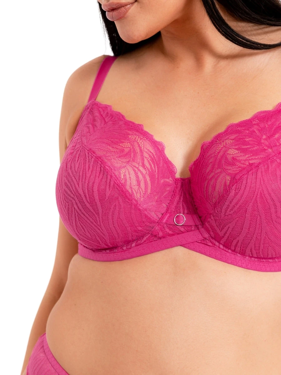 Curvy Kate Lace Daze Balcony Bra - Lipstick Pink 5 Curvy Kate Lace Daze Balcony Bra - Lipstick Pink - Image 3