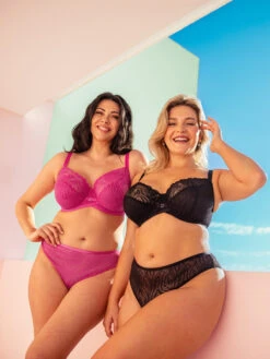 Curvy Kate Lace Daze Balcony Bra - Lipstick Pink 22 Curvy Kate Lace Daze Balcony Bra - Lipstick Pink -FREYA Shop braforme curvy kate lace daze CK044100 LIP 3ls