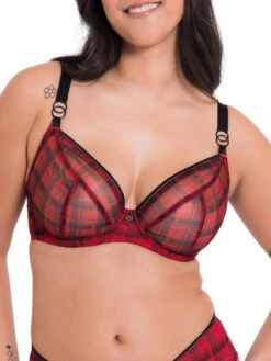 Curvy Kate Lifestyle Plunge Bra - Check Print