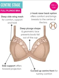 Curvy Kate Centre Stage Full Plunge Bra - Latte -FREYA Shop braforme curvy kate lingerie centre stage ck033101 latte info