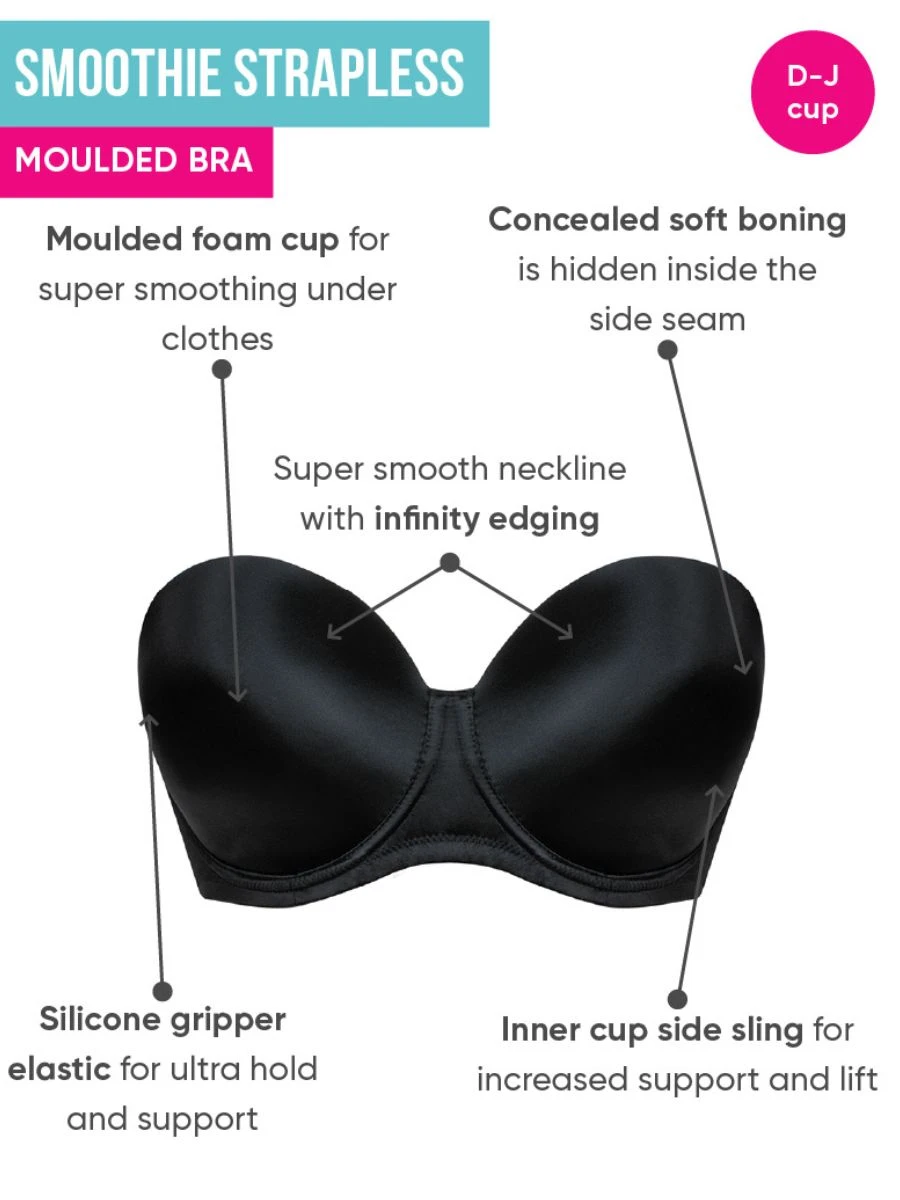 Curvy Kate Smoothie Strapless Bra - Black 11 Curvy Kate Smoothie Strapless Bra - Black - Image 9