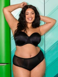 Curvy Kate Smoothie Strapless Bra - Black 18 Curvy Kate Smoothie Strapless Bra - Black -FREYA Shop braforme curvy kate lingerie smoothie strapless bra ck008109 blk ls