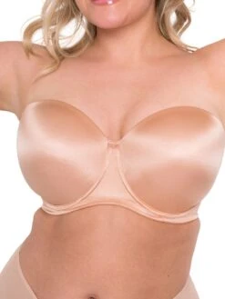 Curvy Kate Smoothie Strapless Bra - Latte -FREYA Shop braforme curvy kate lingerie smoothie strapless bra ck008109 lat c