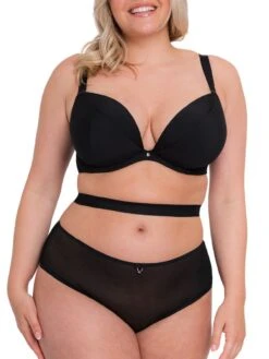 Curvy Kate Superplunge Multiway Plunge Bra - Black -FREYA Shop braforme curvy kate lingerie superplunge bra multiway black full