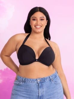 Curvy Kate Superplunge Multiway Plunge Bra - Black -FREYA Shop braforme curvy kate lingerie superplunge bra multiway black ls