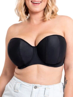 Curvy Kate Luxe Strapless Bra - Jet Black -FREYA Shop braforme curvy kate luxe CK2601 JEB 2f