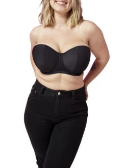 Curvy Kate Luxe Strapless Bra - Jet Black -FREYA Shop braforme curvy kate luxe CK2601 JEB l
