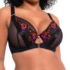 Curvy Kate Mesmerise Plunge Bra - Black Multi -FREYA Shop braforme curvy kate mesmerise ST037101 BMU f