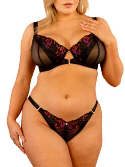 Curvy Kate Mesmerise Plunge Bra - Black Multi -FREYA Shop braforme curvy kate mesmerise ST037101 BMU l
