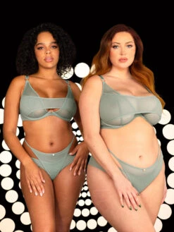 Curvy Kate Peep Show Deep Plunge Bra - Sage Green -FREYA Shop braforme curvy kate peep show st029118 SGN 2l