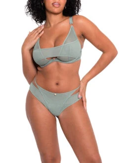 Curvy Kate Peep Show Deep Plunge Bra - Sage Green -FREYA Shop braforme curvy kate peep show st029118 SGN 3f