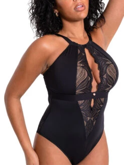 Curvy Kate Indulgence Bodysuit - Black/Latte -FREYA Shop braforme curvy kate scantilly indulgence ST010704 BLT s