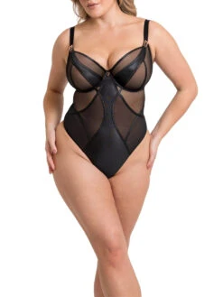 Curvy Kate Suspense Plunge Bodysuit - Black -FREYA Shop braforme curvy kate scantilly suspense ST043704 BLK 2f
