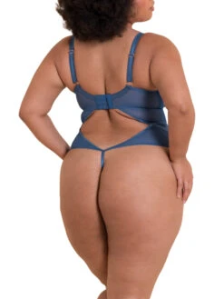 Curvy Kate Suspense Plunge Bodysuit - French Blue -FREYA Shop braforme curvy kate scantilly suspense ST043704 FBL 2b