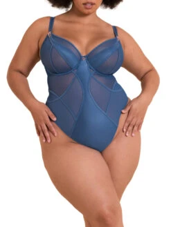 Curvy Kate Suspense Plunge Bodysuit - French Blue -FREYA Shop braforme curvy kate scantilly suspense ST043704 FBL 2f