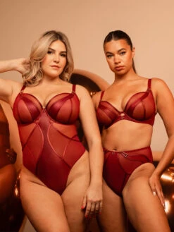 Curvy Kate Suspense Plunge Bodysuit - Sangria -FREYA Shop braforme curvy kate scantilly suspense ST043704 SAN 3l