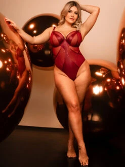 Curvy Kate Suspense Plunge Bodysuit - Sangria -FREYA Shop braforme curvy kate scantilly suspense ST043704 SAN l