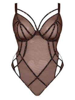 Curvy Kate Senses Plunge Bodysuit - Leopard Brown -FREYA Shop braforme curvy kate senses ST027704 LPB c
