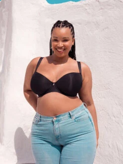 Curvy Kate Smoothie Spacer Moulded T-Shirt Bra - Black -FREYA Shop braforme curvy kate smoothie CK072104 BLK 2l