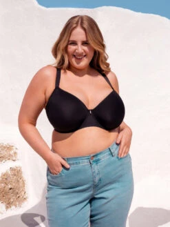 Curvy Kate Smoothie Spacer Moulded T-Shirt Bra - Black -FREYA Shop braforme curvy kate smoothie CK072104 BLK l