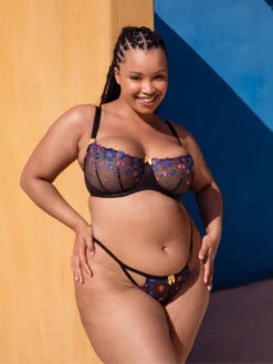 Curvy Kate Strawberry Crush Balcony Bra - Black Multi -FREYA Shop braforme curvy kate strawberry crush CK075100 BMU 3l