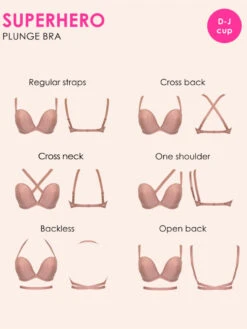 Curvy Kate Superhero Multiway Plunge Bra - Latte -FREYA Shop braforme curvy kate superhero CK088108 LAT 2i