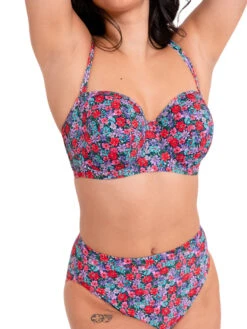Curvy Kate Kitsch Kate Bandeau Bikini Top - Floral Print -FREYA Shop braforme curvykate kitsch kate CS033307 FLP 2f