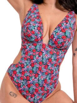 Curvy Kate Kitsch Kate Non Wired Swimsuit - Floral Print 14 Curvy Kate Kitsch Kate Non Wired Swimsuit - Floral Print -FREYA Shop braforme curvykate kitsch kate CS033606 FLP 2f