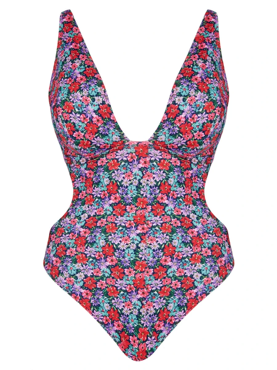 Curvy Kate Kitsch Kate Non Wired Swimsuit - Floral Print 11 Curvy Kate Kitsch Kate Non Wired Swimsuit - Floral Print - Image 9